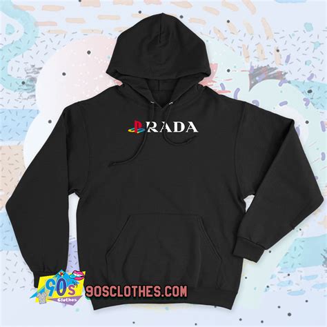 prada blue hoodie|playstation prada hoodie.